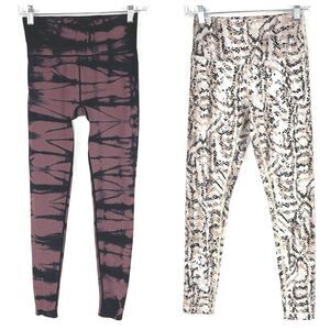 Zella Size XS Leggings Bundle of 2 Full Length High Rise Pull On Seamless Purple